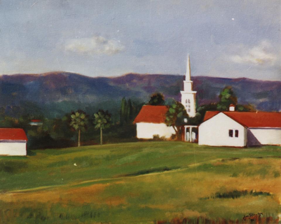 Church on the hill (70K)