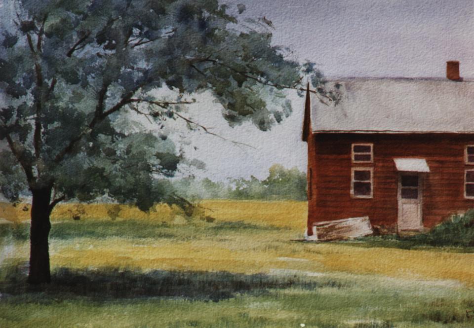 Tree in the front yard (97K)