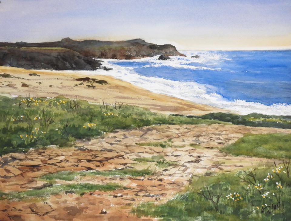 Going Down the Beach (114K)