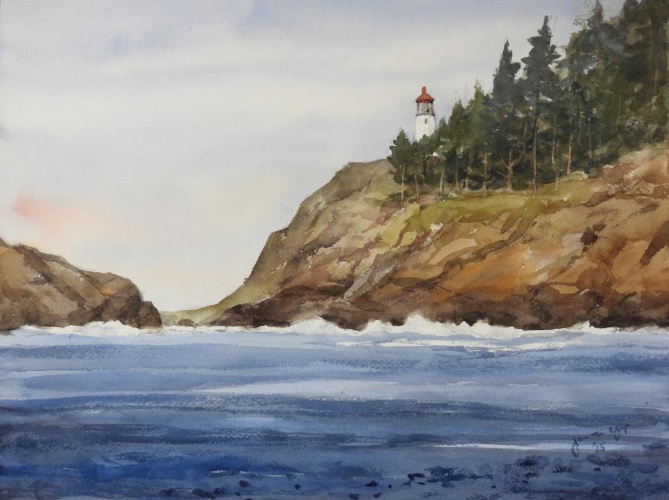 Lighthouse on Cliff (80K)